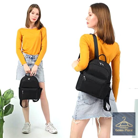 Mini Waterproof Nylon Backpack Lightweight Daily Purse with Multiple Pockets main image 5